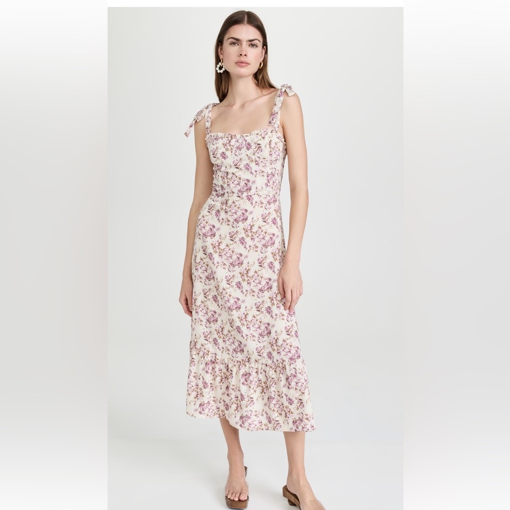 o.p.t Toule De Jouy Midi Dress size M